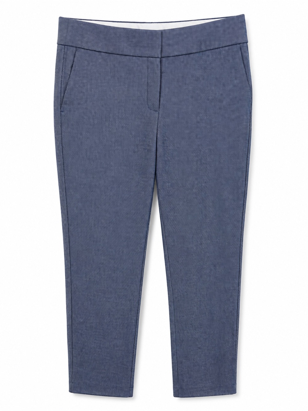 LOFT Marisa Slim Ankle Dress Pants Blue Textured Size 10